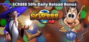 SCR888 50% Daily Reload Bonus