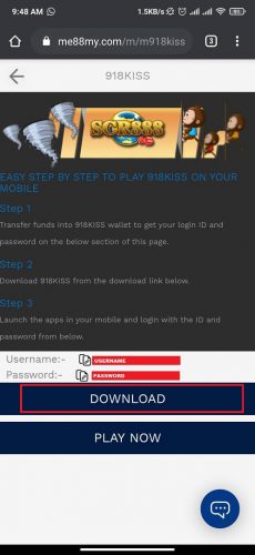 Step 4 - Download 918Kiss App